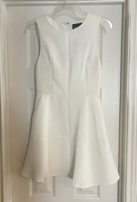 DO+BE White Dress Ruffle Tiered Size SMALL Back Zipper Sleeveless NWT