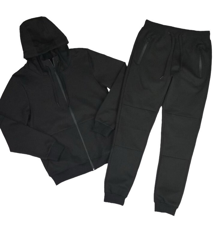 Men’s Solid Fleece Tech Set BLACK LRG