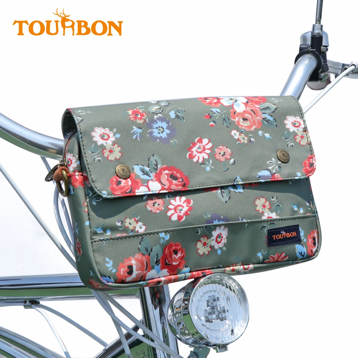 TOURBON Cycling Bicycle Handlebar Bag Bike Front Bag Shoulder Bag