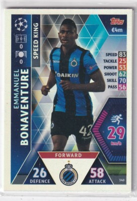 Topps Match Attax Champions League Karte Nr. 340 Emmanuel Bonaventure Speed King
