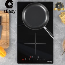 Piano Cottura Induzione 2 Fuochi 30cm Piastra a Induzione 3600 W Timer Nero 220V