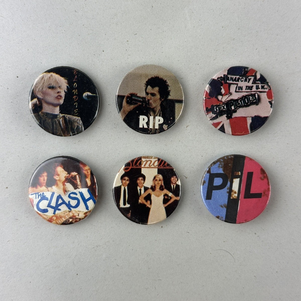 Pins Button Vintage 70s 80s RIP PIL Clash Sex Pistols Blondie 1