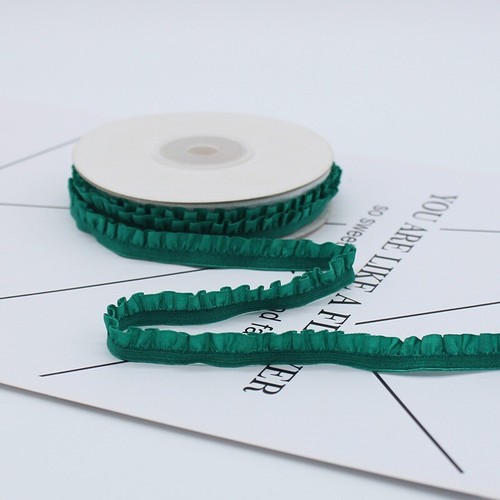 5yards 1cm Pleated Stretch Lace Trim Ribbon Ruffled Elastic Band Decorative Tape - Picture 27 of 34