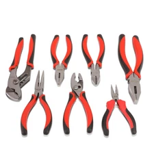 7Pcs Duarable Linesman Pliers Tool Set Hardened Wire Cable Cutting / Twisting