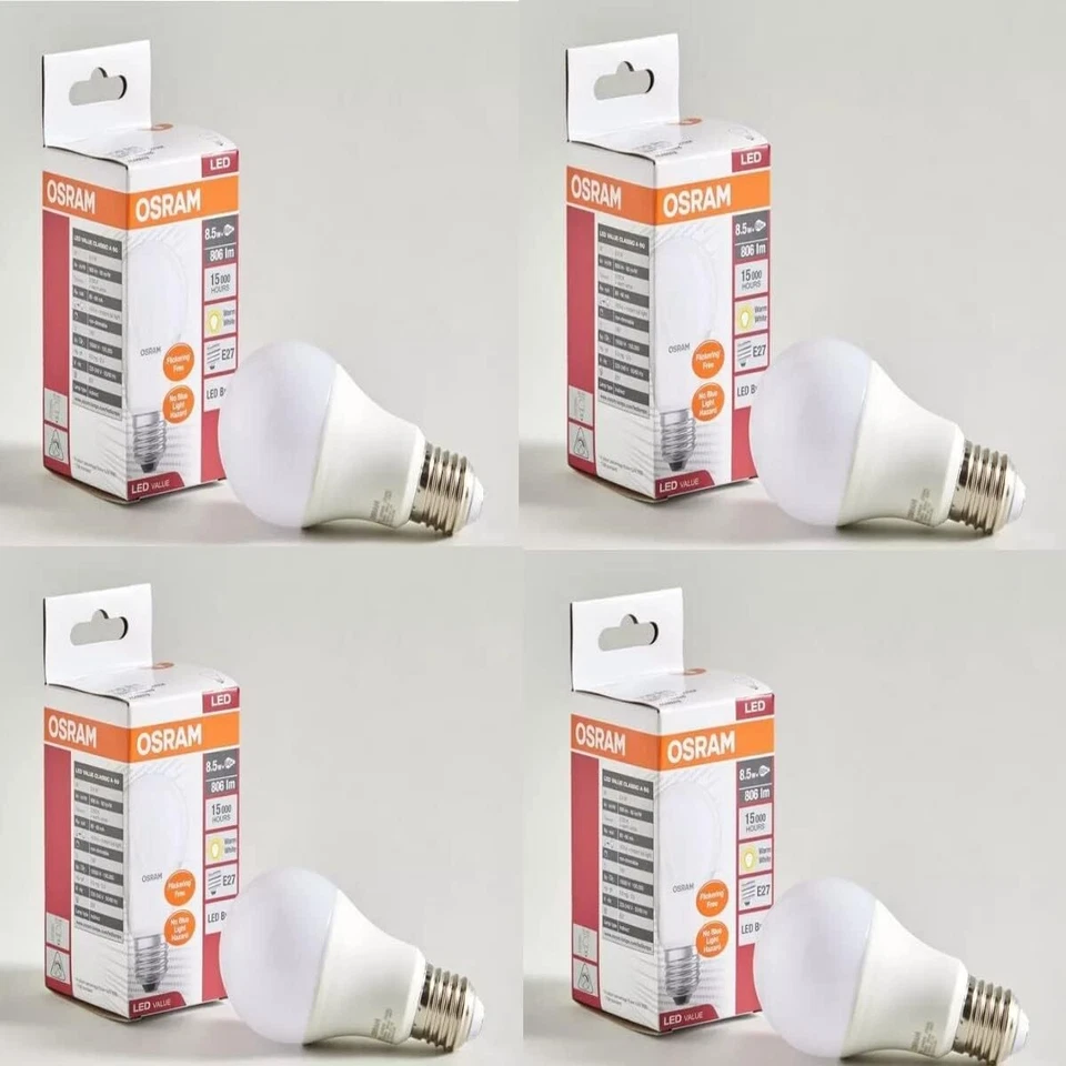 Osram LED Base Classic A Lampe, in Kolbenform mit E27-Sockel, ÖZENSAAT - Bild 3 von 4