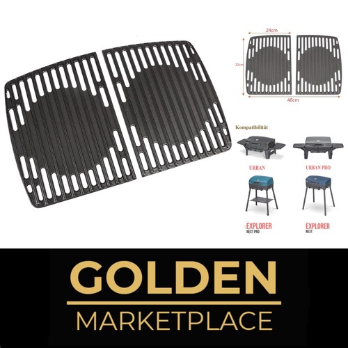 Gusseisen Grillrost Set kompatibel mit Enders Gasgrill 2er-Set robust langlebig
