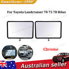 <!--F#f_0-->2 PCS(L+R)Door Mirror Heads Chrome For Toyota Landcruiser 70 75 78 Hilux Ute NEW<!--F/-->
