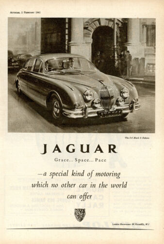 Jaguar MK2 Saloon 3.4 1962 advert Turner ? Dunlop Tyres Monte Carlo Rally Result - Afbeelding 1 van 2