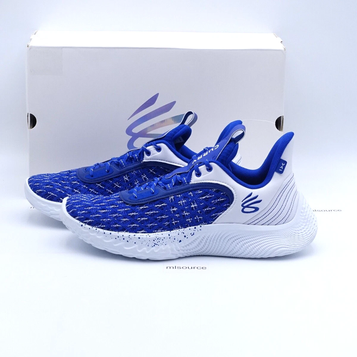 Curry shoes sale blue and white