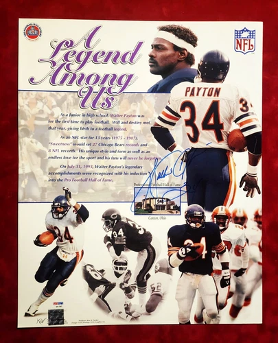 Walter Payton signed Chicago Bears "A Legend Among Us" 16x20 Photo w/PSA DNA COA