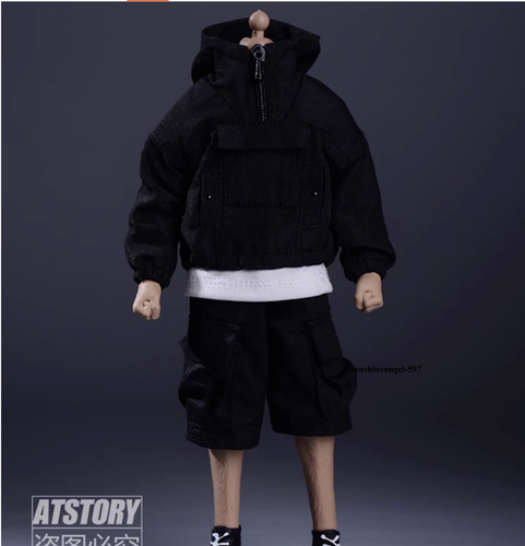 Felpa a vento con cappuccio 1/12 cappotto 6" Notaman HT GW ANT PH TBL corpo figura - Foto 5 di 14