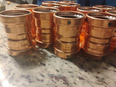 Viega 20728 ProPress 2-1/2'' x 2-1/2'' Copper Coupling With Stop P1 x P2