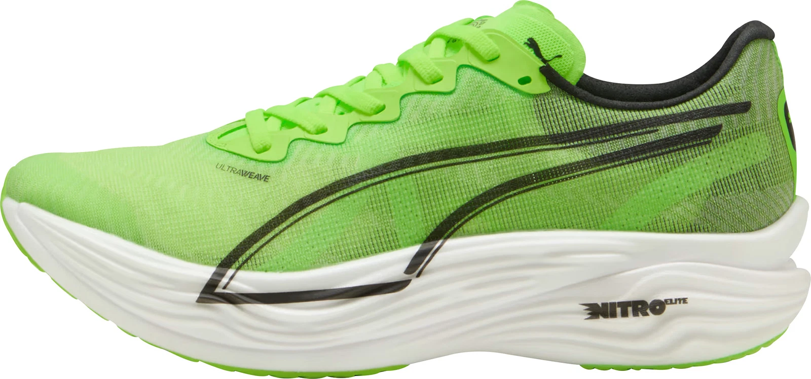 Puma Deviate Nitro Elite 3 HYROX Mens Running Shoes Green Lightweight Trainers