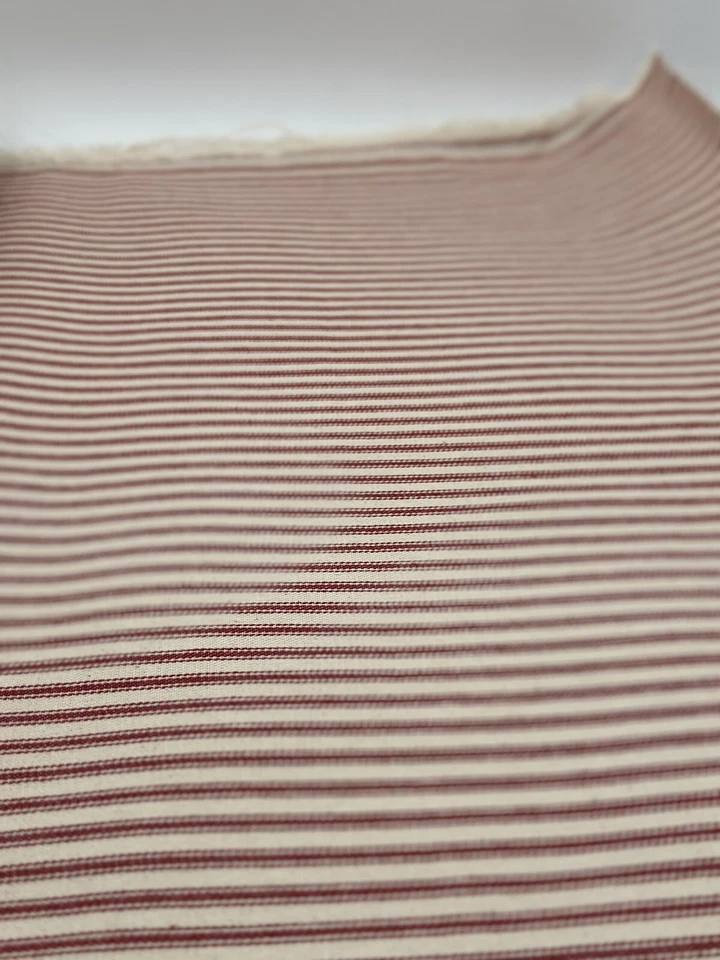 44/45 дюйма тканая полоса тикающая красная - 1 ярд огранка - Изображение 3 из 3