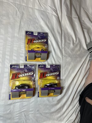 THREE Jada Toys D-Rods.  34 ford ,  37 Ford And  40 Ford. New In Package