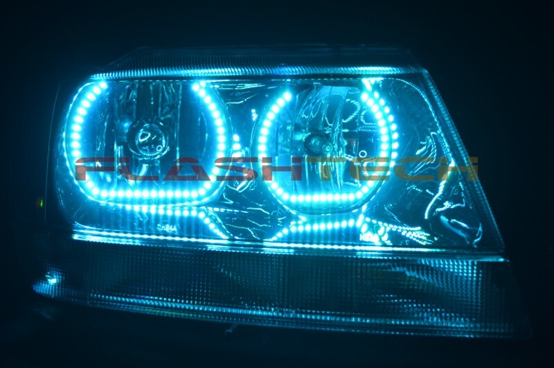 RGB Multi Color CHS Headlight Halo Kit For Jeep Liberty 08-13 - Foto 8