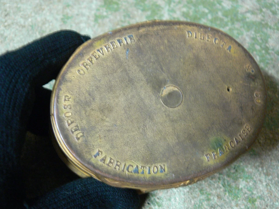 boite à bijoux en laiton orfèvrerie dilecta n°50 a renover - Photo 3/4