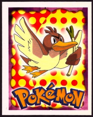POKEMON SERIES 1, MERLIN TOPPS STICKER # 83, FARFETCHD , YEAR 1999