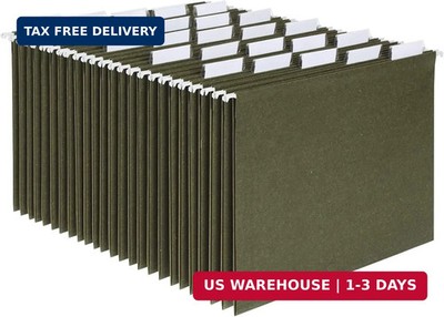 Pendaflex Recycled Hanging File Folders, 25 Pack, Green, Letter Size (8.5'' x 11''