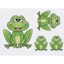4 x 'Happy Frog' Temporary Tattoos / Transfers TO00041401 