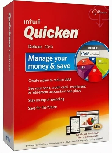 NEW Quicken Deluxe 2013 Windows Personal Finance Software Access & Install CD