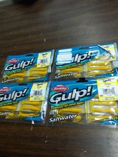 4 Packs Berkley Gulp 2" Glow Shrimp 8 to a pk Saltwater 