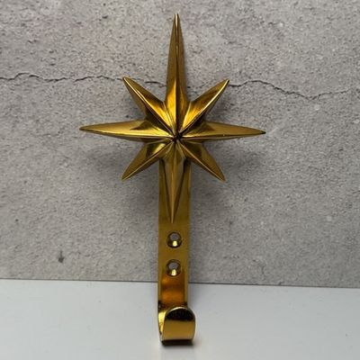 #ad #ad MCM Atomic Starburst Metal Brass Robe Towel Hook Holder Wall Mount Bathroom 5.5quot; $15.25