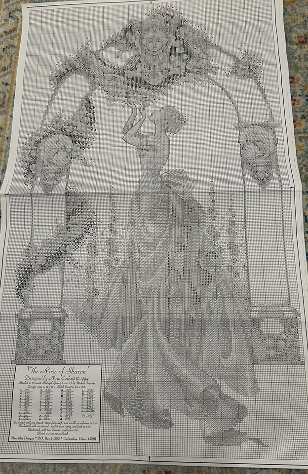 Mirabilia The Rose Of Sharon self gathered with  copy of chart  Cross Stitch Kit - Image 2 of 3