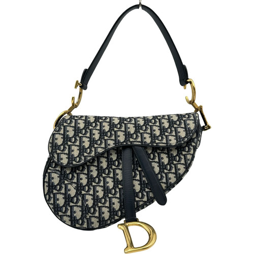 DIOR Book Tote Navy Canvas Shoulder Bag #OKB6271