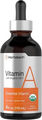 Vitamin A Liquid Drops 4 fl oz | 900 mcg per Serving | Organic MCT | Gluten Free