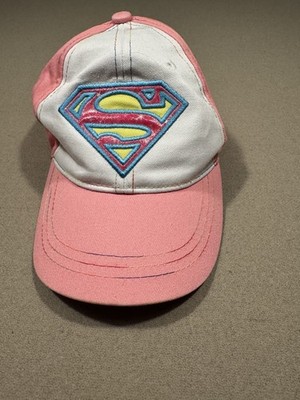 Supergirl Strapback Hat Pink OSFM Adjustable Embroidered 6 Panel DC Comics Logo