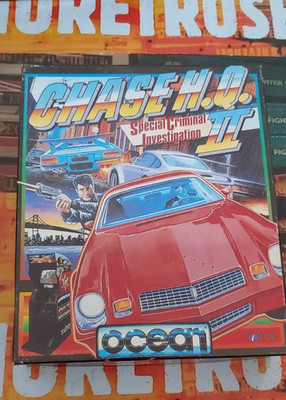Chase H.Q. II (Ocean 1990) Commodore Amiga (2 Disks, Manual, Box) works 16bit HQ