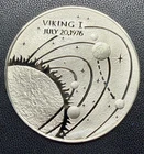 1976 Franklin Mint Sterling Silver Eyewitness Medal Mission to Mars Limited 1 oz