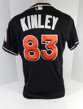 Miami Marlins Tyler Kinley #83 Game Used Black Jersey DP13618