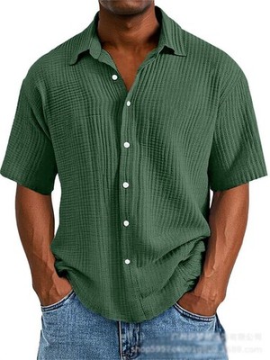 Herren Kurzarm Blusehemd Hemden Shirts Freizeit T-Shirt Tops Hemdshirts Tops  ﻿