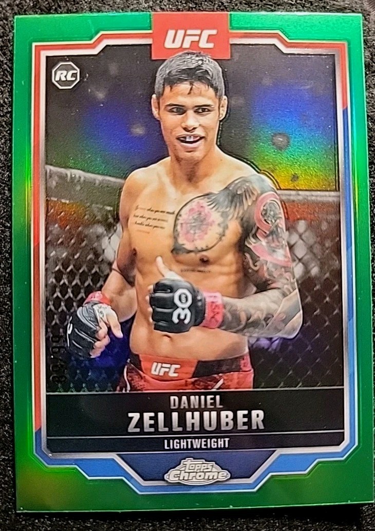 2025 Topps Chrome UFC - Daniel Zellhuber #189 Green Refractor #89 /99 (RC)