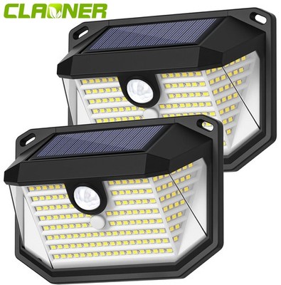 1-6Pack 178LED Solar Wall Lights PIR Motion Sensor Outdoor Garden Security Lamp