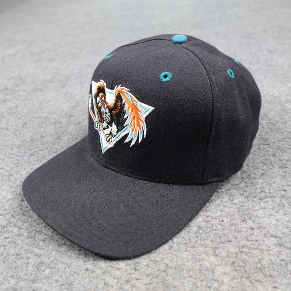Gorra de colección Fresno Falcons Snap Back para hombre negra verde azulado hockey nueva era años 90 Foto 2 de 4