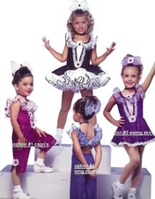 Opening Act PURPLE LEOTARD and LONG PANTS Child Large Dance Costume New