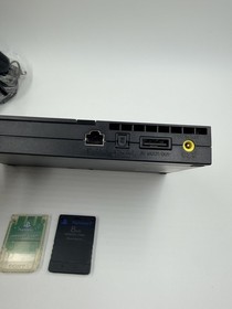 Sony PlayStation 2 PS2 Slim Black Console System OEM Bundle  Memory Cards Tested