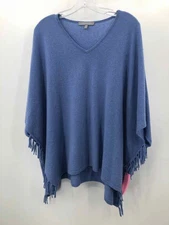 Pre-Owned Neiman Marcus Blue Size One Size Cashmere Poncho Sweater