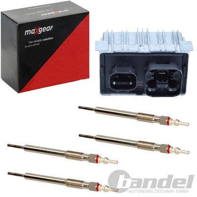 4x MAXGEAR GLÜHKERZE+STEUERGERÄT passend für 1.7 CDTI OPEL ASTRA J P10 MERIVA B