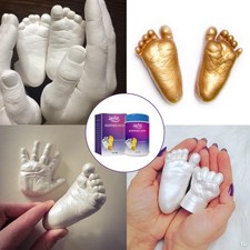 Keepsake Handprint and Footprint Kit for the New Parents with 3D Modeling Powder