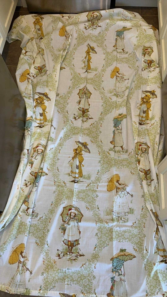 Vintage Springmaid Holly Hobbie American Greetings Twin Flat Bedsheet pillowcase - Image 2 of 3