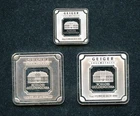 2 - 1 OZ & 10 Gram Geiger.999 Fine Silver Bar