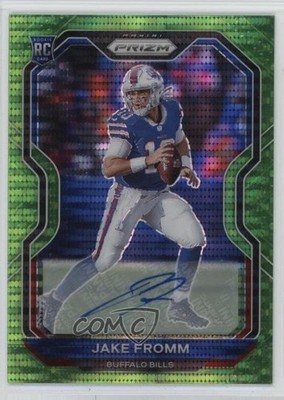 2020 Panini Prizm Neon Green Pulsar Jake Fromm #310 Rookie Auto RC 1t44