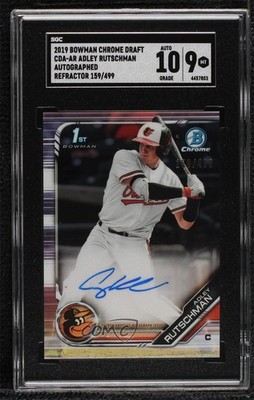2019 Bowman Draft Chrome Pick Refractor /499 Adley Rutschman #CDA-AR Auto 06bg