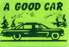 A Good Car Will Take You Anywhere 1960's Small VARI-VUE Lenticular Flicker