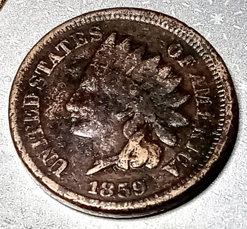 🌸 1859 INDIAN HEAD Cent CN