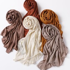 Soft Scarf Pleated Crinkle Womens Hijab Muslim Head Wrap Shawl Scarves Headscarf